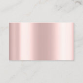 Classy Cleaning Service Maid Rose Silver Pink Business Card (Back)