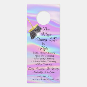 Classy Cleaning Service Moveout Cleaning Holograph Door Hanger