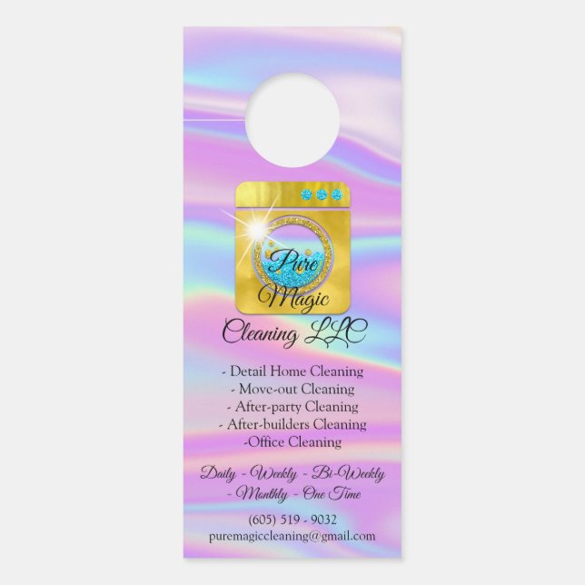 Classy Cleaning Service Moveout Cleaning Laundy Door Hanger (Front)