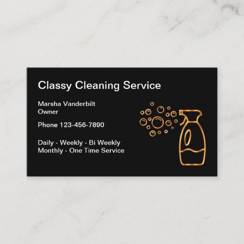 Classy Cleaning Services Business Card