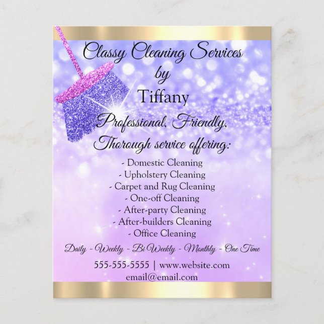 Classy Cleaning Services House Keeping Elegant Flyer (Front)