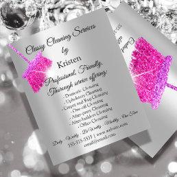 Classy Cleaning Services House Keeping Gray Pink Flyer