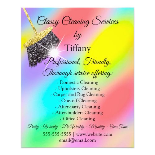 Classy Cleaning Services House Keeping Holograph Flyer