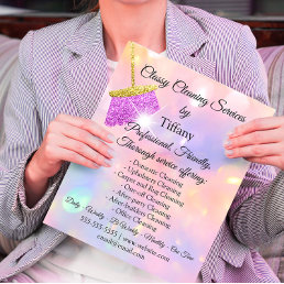 Classy Cleaning Services House Keeping HolographIC Flyer