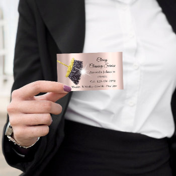 Classy Cleaning Services Maid Silver Rose House Business Card Magnet by luxury_luxury at Zazzle