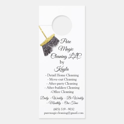 Classy Cleaning Services Move_out Cleaning Broom1 Door Hanger