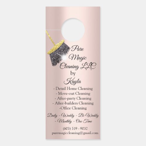 Classy Cleaning Services Move_out Cleaning Broom Door Hanger