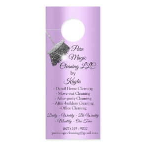 Classy Cleaning Services Move-out Cleaning Purple Door Hanger