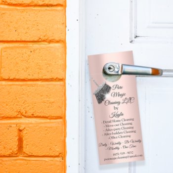 Classy Cleaning Services Move-out Cleaning Rose Door Hanger by luxury_luxury at Zazzle
