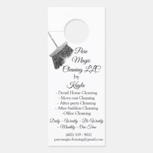 Classy Cleaning Services Move-out Cleaning White Door Hanger