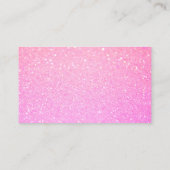 Classy Cleaning Services Pink Spark Glitter Business Card (Back)