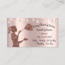 Classy Cleaning Services Rose Logo Maid Drips Business Card