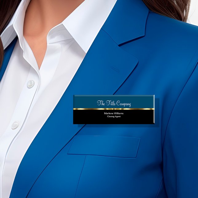 Classy Closing Agent Theme Real Estate Name Tag (Creator Uploaded)