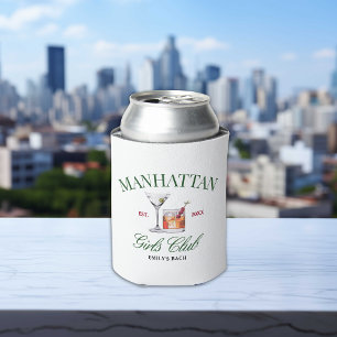 Classy Cocktails Green & Red Girl's Club Can Cooler