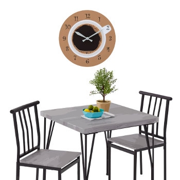 Classy Coffee Cup Kitchen Wall Clocks by idesigncafe at Zazzle