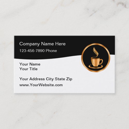Classy Coffee Shop Business Card