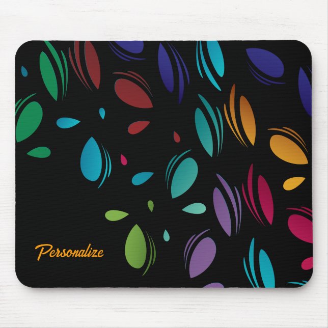 Classy Colorful Petals Mouse Pad (Front)