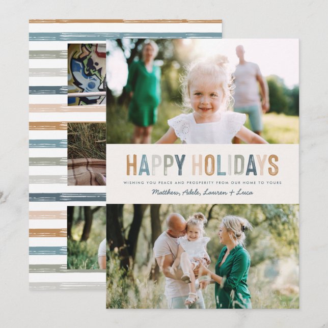 Classy colorful photo modern christmas (Front/Back)
