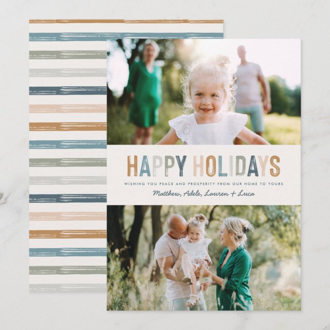 Classy colorful photo modern christmas (Front/Back)
