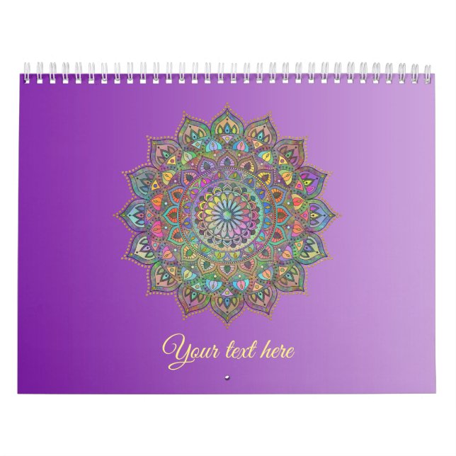 Classy Colorfully Mandala India Style 1 Calendar (Cover)