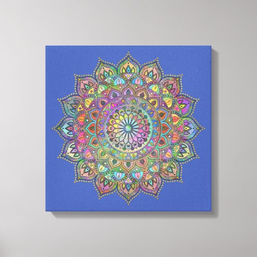 Classy Colorfully Mandala India Style 1 Canvas Print