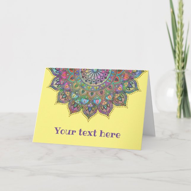Classy Colorfully Mandala India Style 1 Card (Front)