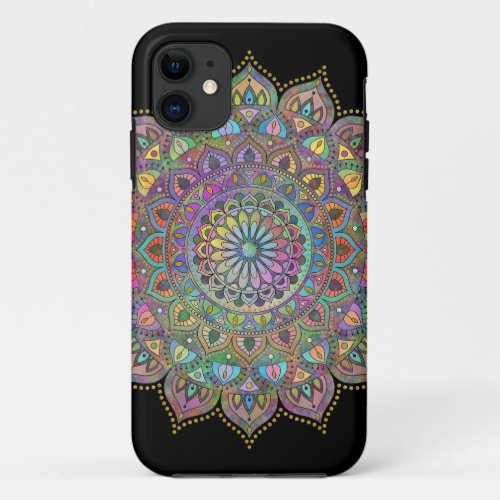 Classy Colorfully Mandala India Style 1 iPhone 11 Case