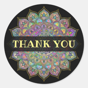 Classy Colorfully Mandala India Style 1 Classic Round Sticker