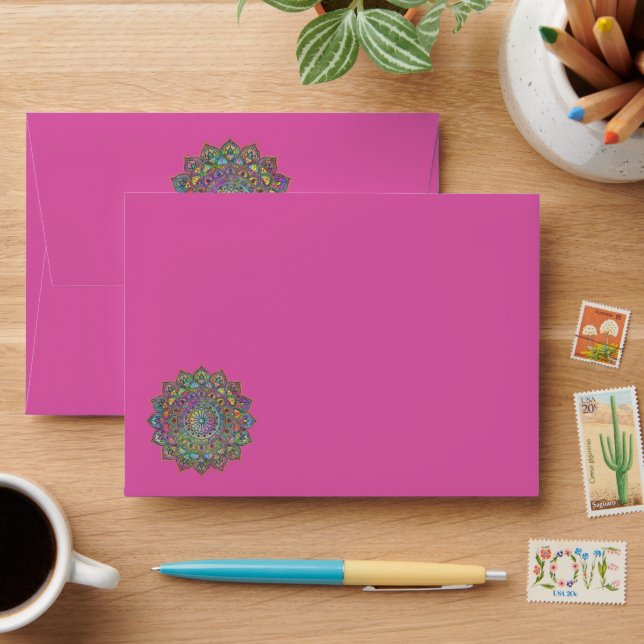Classy Colorfully Mandala India Style 1 Envelope (Desk)