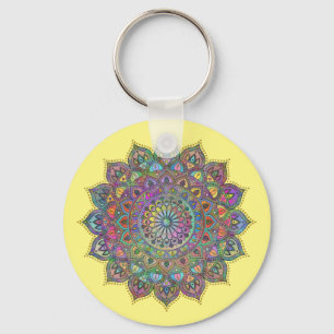 Classy Colorfully Mandala India Style 1 Keychain