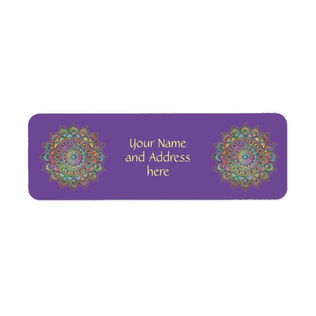 Classy Colorfully Mandala India Style 1 Label (Front)