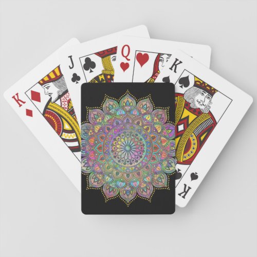 Classy Colorfully Mandala India Style 1 Poker Cards