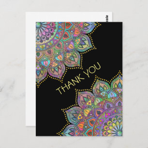 Classy Colorfully Mandala India Style 1 Postcard