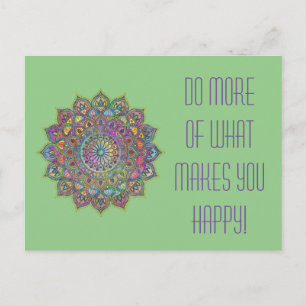 Classy Colorfully Mandala India Style 1 Postcard