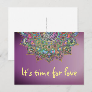 Classy Colorfully Mandala India Style 1 Postcard