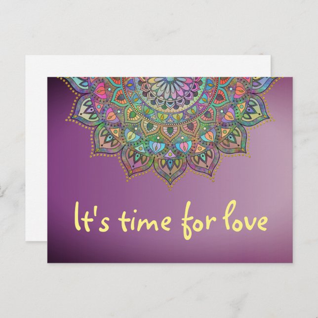 Classy Colorfully Mandala India Style 1 Postcard (Front/Back)