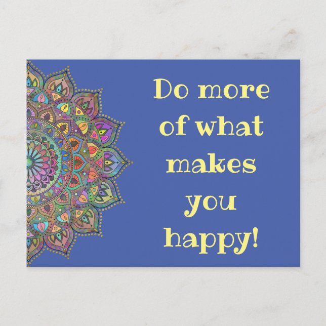 Classy Colorfully Mandala India Style 1 Postcard (Front)