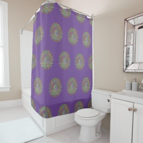 Classy Colorfully Mandala India Style 1 Shower Curtain