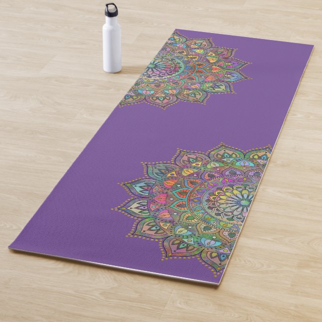 Classy Colorfully Mandala India Style 1 Yoga Mat (In Situ)