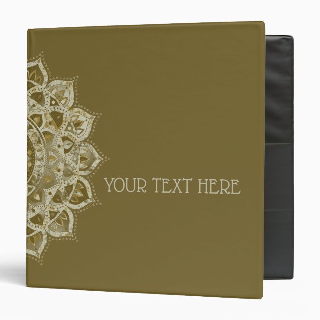 Classy Colorfully Mandala India Style 4 3 Ring Binder (Front/Inside)