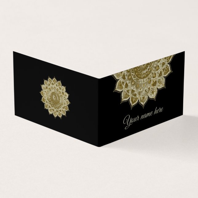 Classy Colorfully Mandala India Style 4 Business Card (Outside)