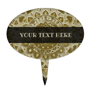 Classy Colorfully Mandala India Style 4 Cake Topper