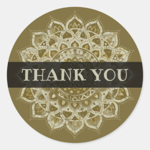 Classy Colorfully Mandala India Style 4 Classic Round Sticker