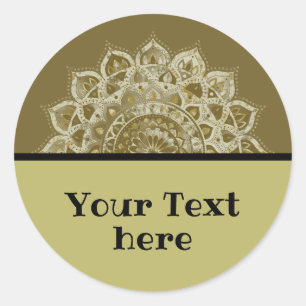 Classy Colorfully Mandala India Style 4 Classic Round Sticker