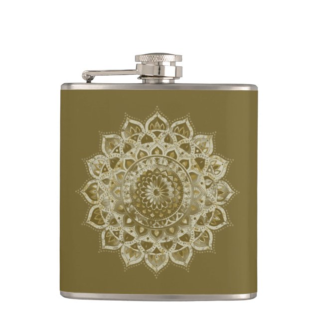 Classy Colorfully Mandala India Style 4 Flask (Front)
