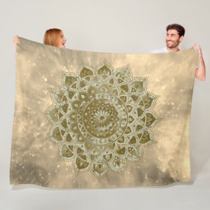 Classy Colorfully Mandala India Style 4 Fleece Blanket