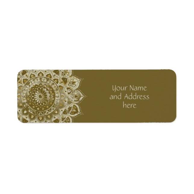 Classy Colorfully Mandala India Style 4 Label (Front)