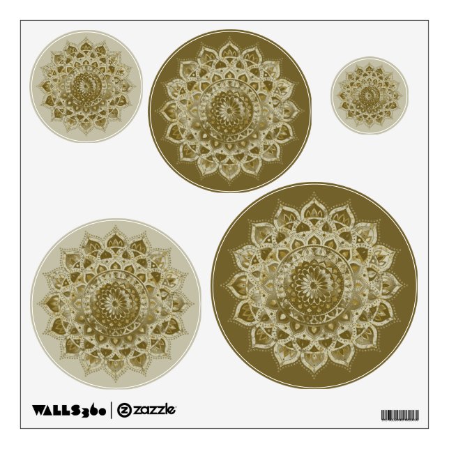 Classy Colorfully Mandala India Style 4 Wall Decal (Front)