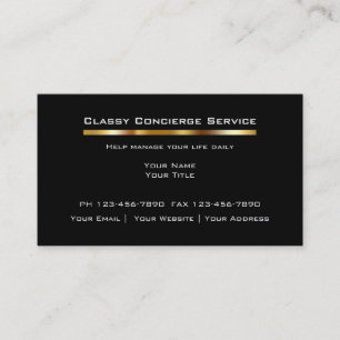 Classy Concierge Business Cards