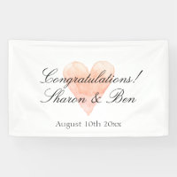 Classy congratulations wedding banner with heart